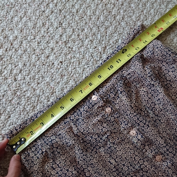 Maison 123 Button-Down Black Tan Ditsy Floral long Skirt size F 38/ US 8 - Picture 2 of 12